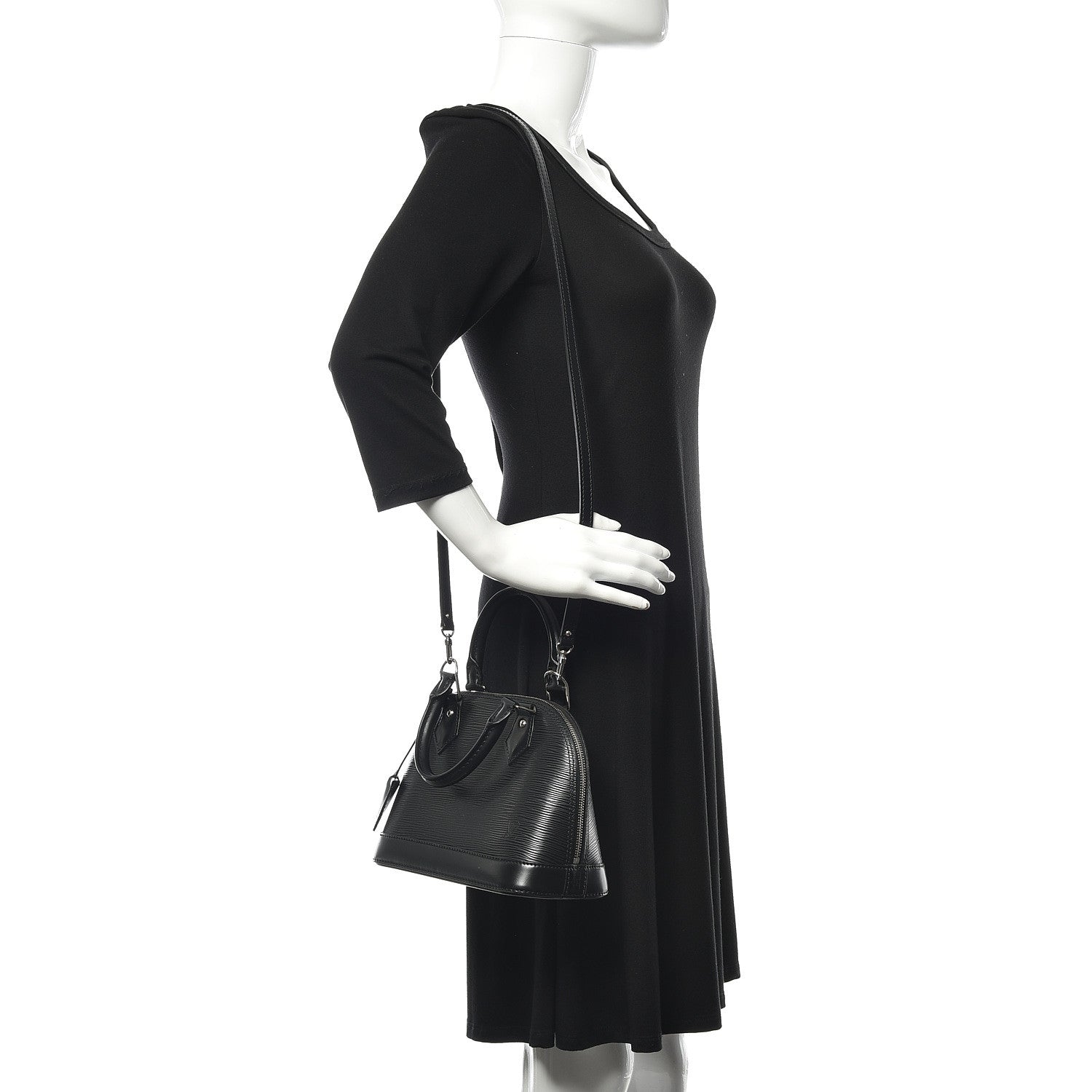 Louis Vuitton Epi Alma BB Black 2 of 9