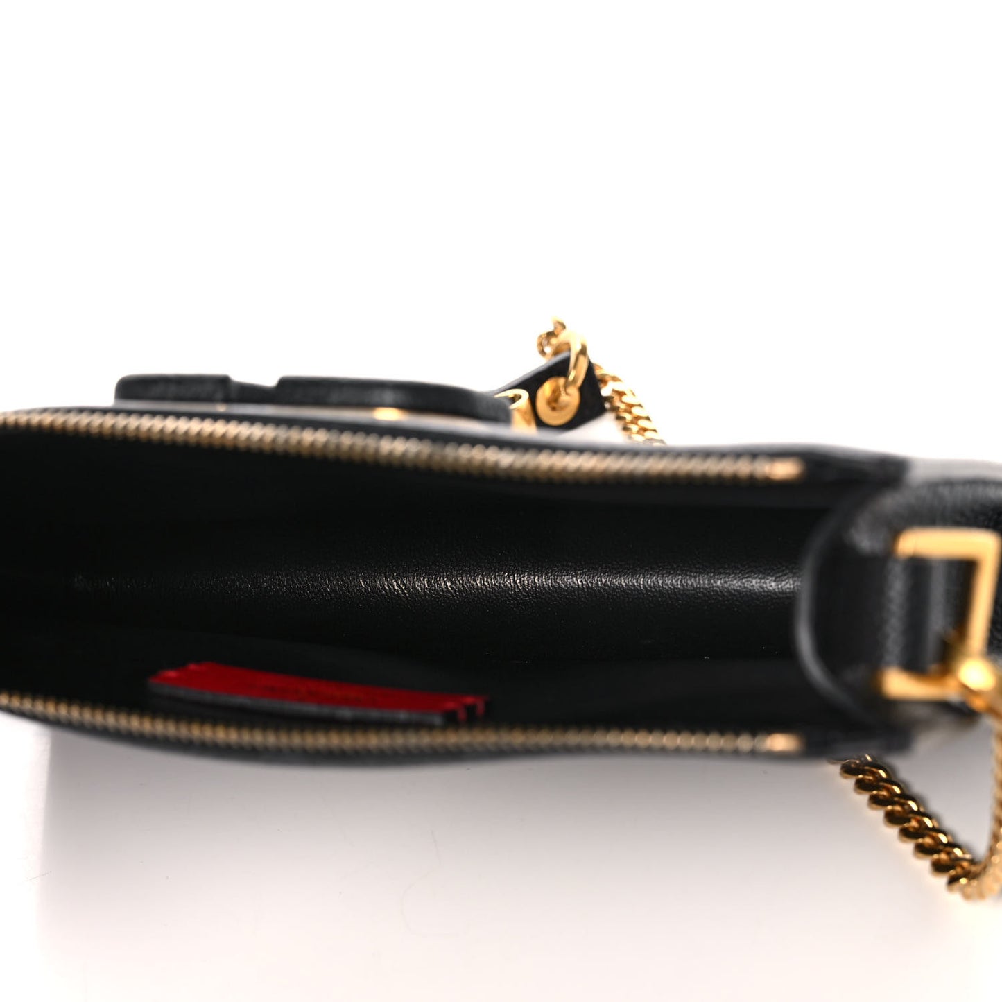 Grained Calfskin VSling Pouch Black
