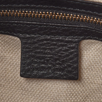 Gucci Pebbled Calfskin Medium Soho Chain Shoulder Bag Black 8 of 14