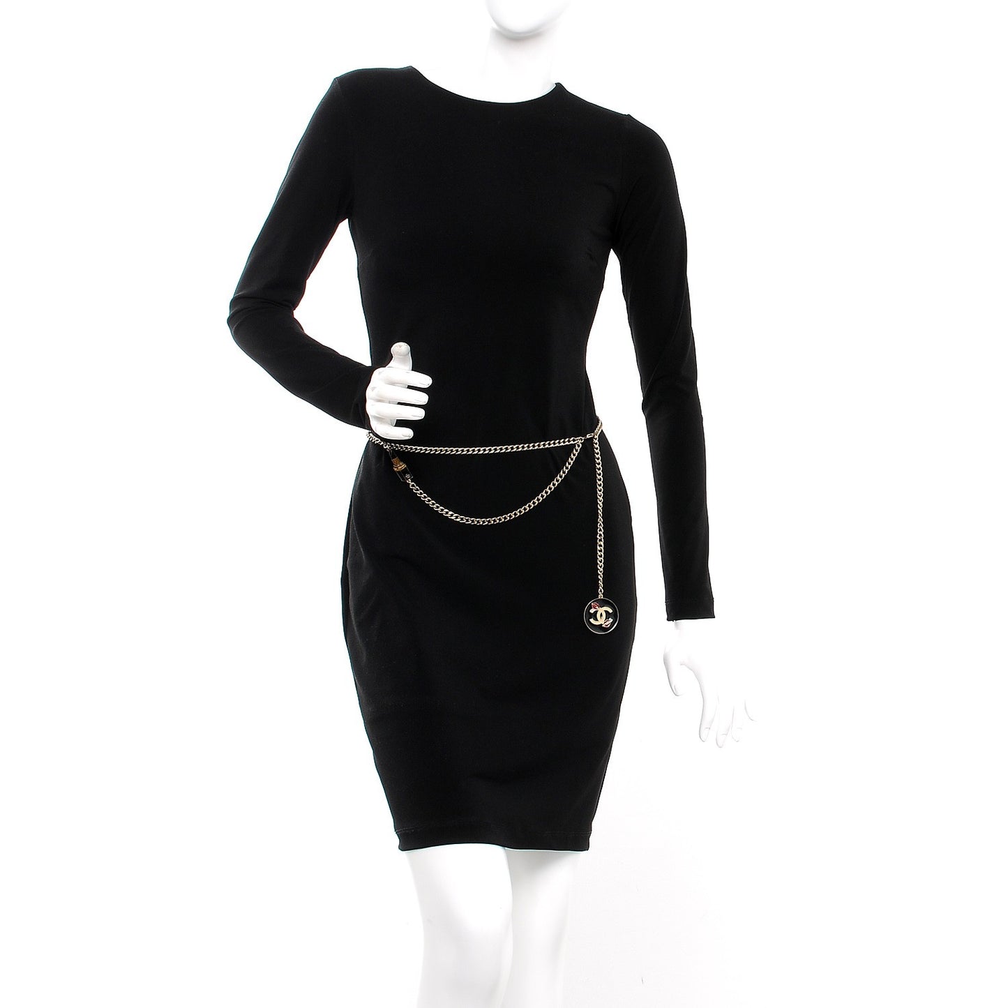 Enamel Chain Lipstick CC Kisses Belt Gold