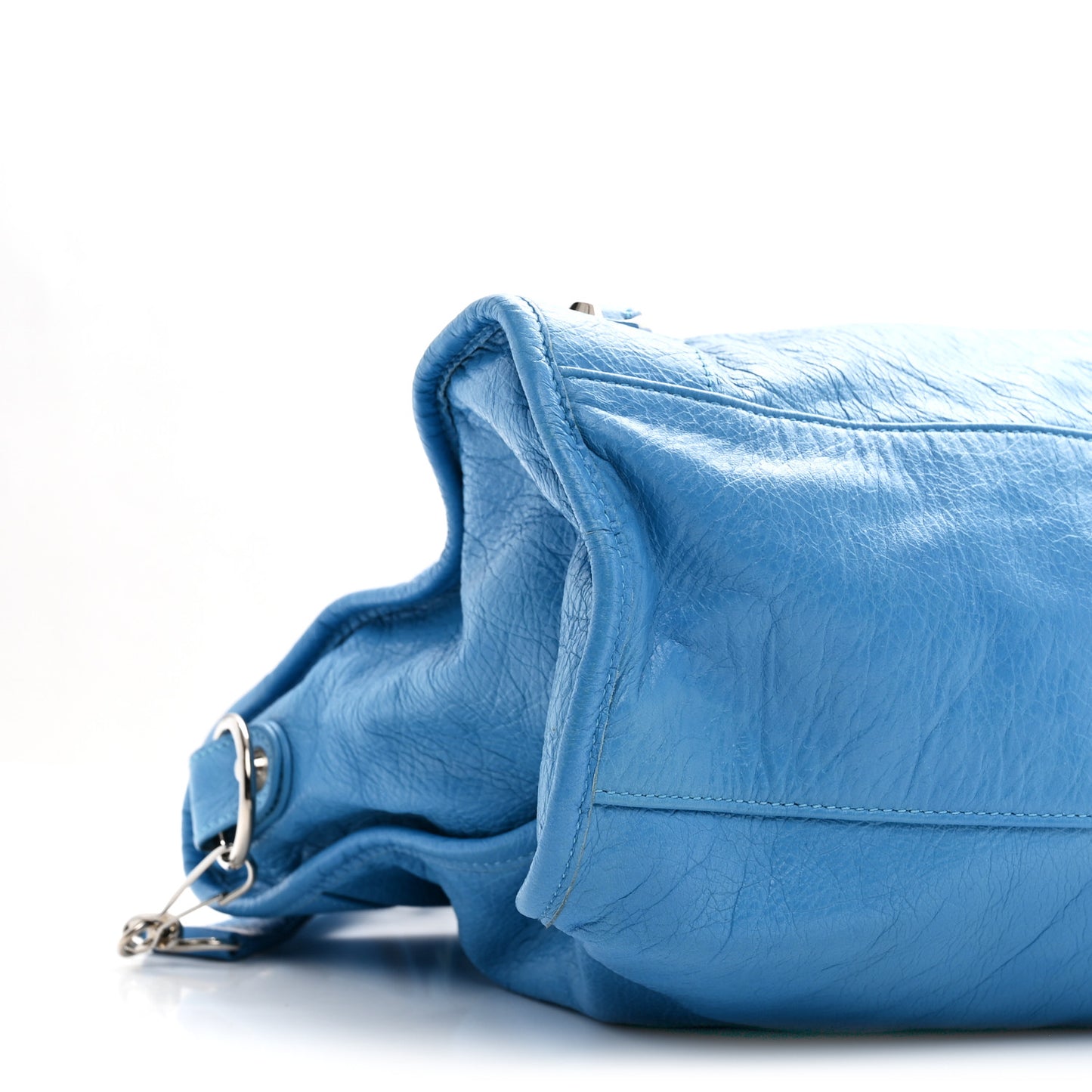 Agneau Classic Silver Hardware City Bleu Azur Clair