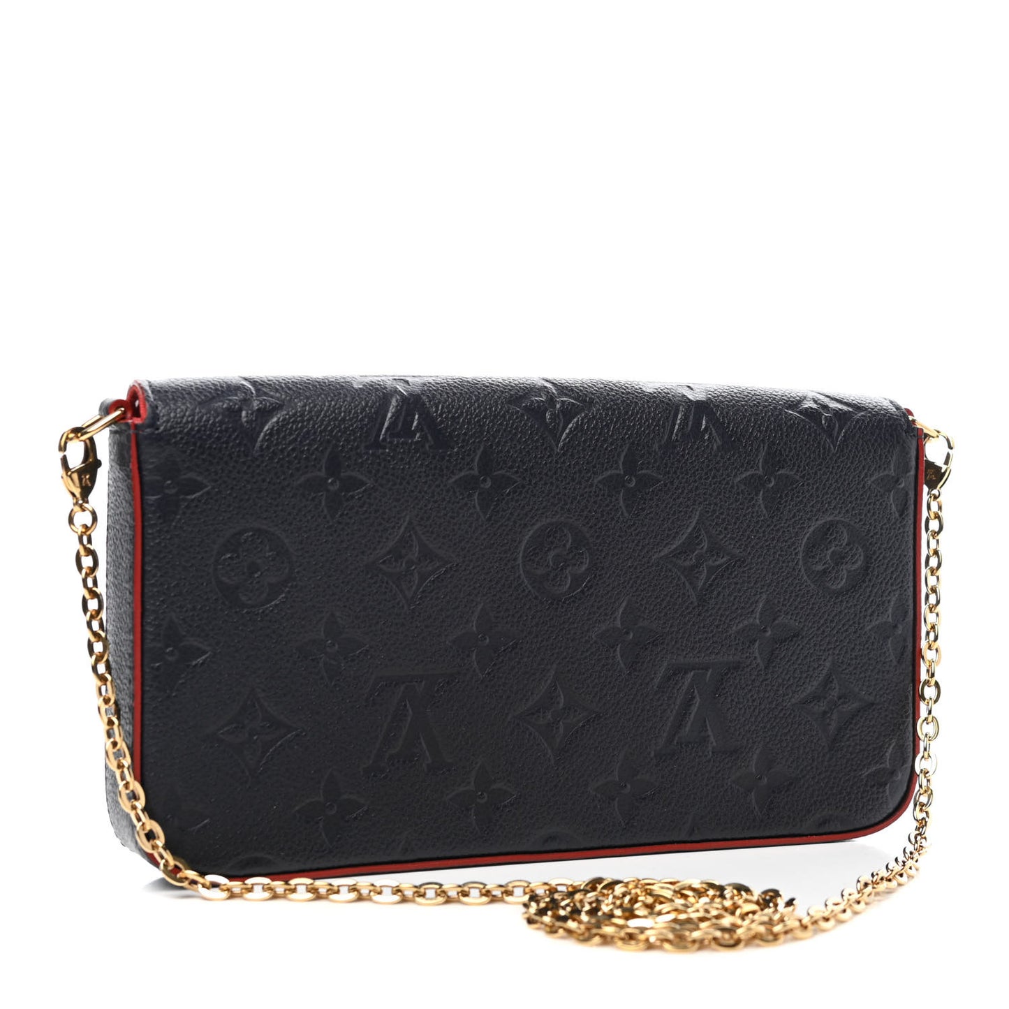 Empreinte Pochette Felicie Chain Wallet Marine Rouge