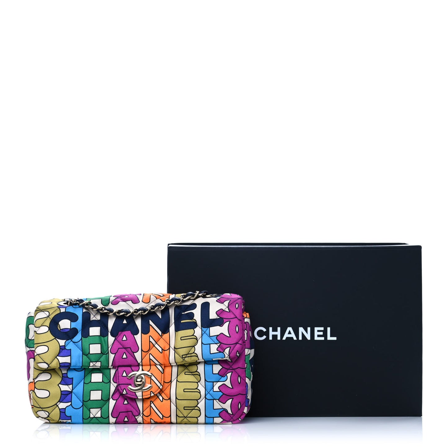 Printed Silk CC Small Single Flap Multicolor