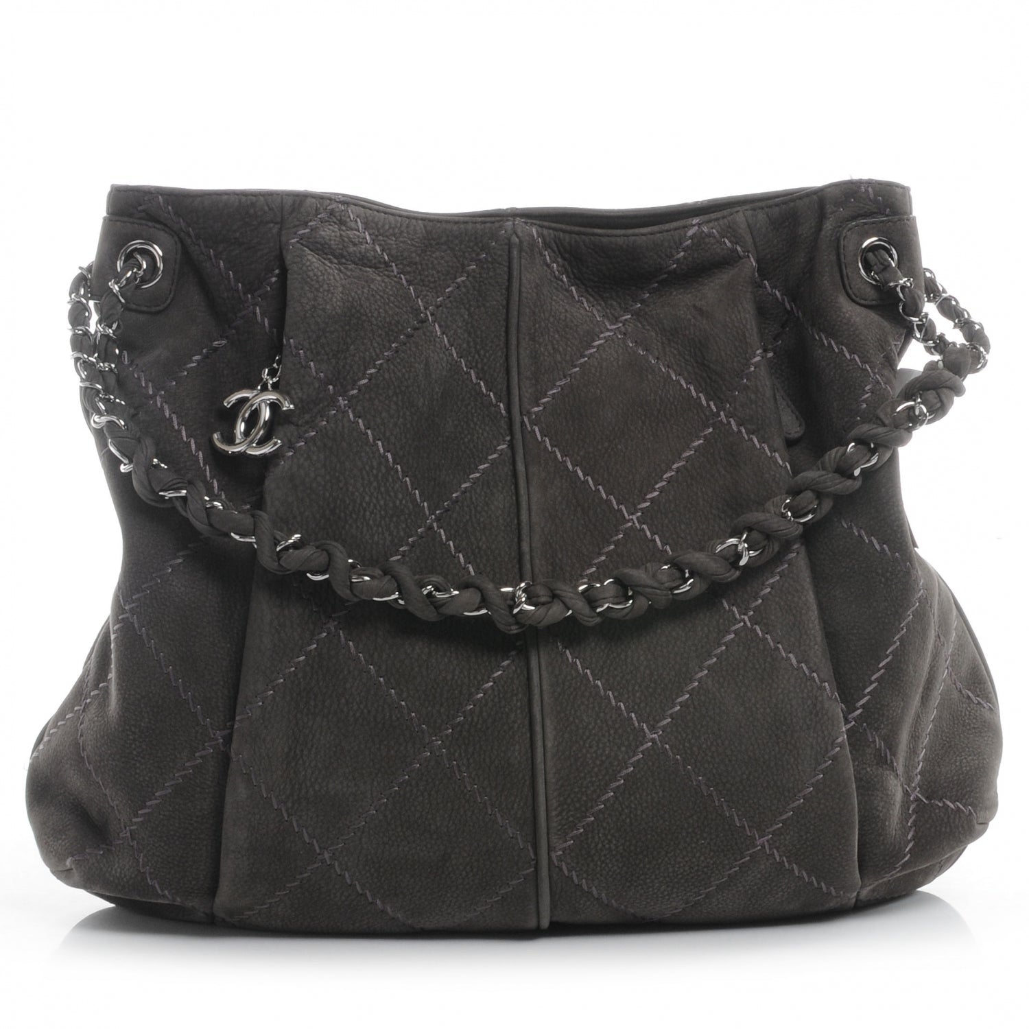 Chanel Suede Ultimate Stitch Hobo Grey 1 of 7