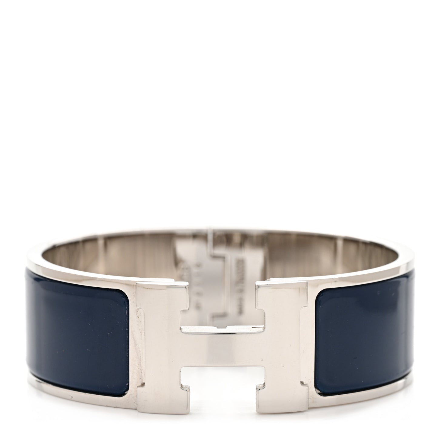 Enamel Wide Clic Clac H Bracelet PM Bleu Biarritz