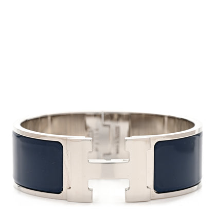 Hermes Enamel Wide Clic Clac H Bracelet PM Bleu Biarritz 1 of 5