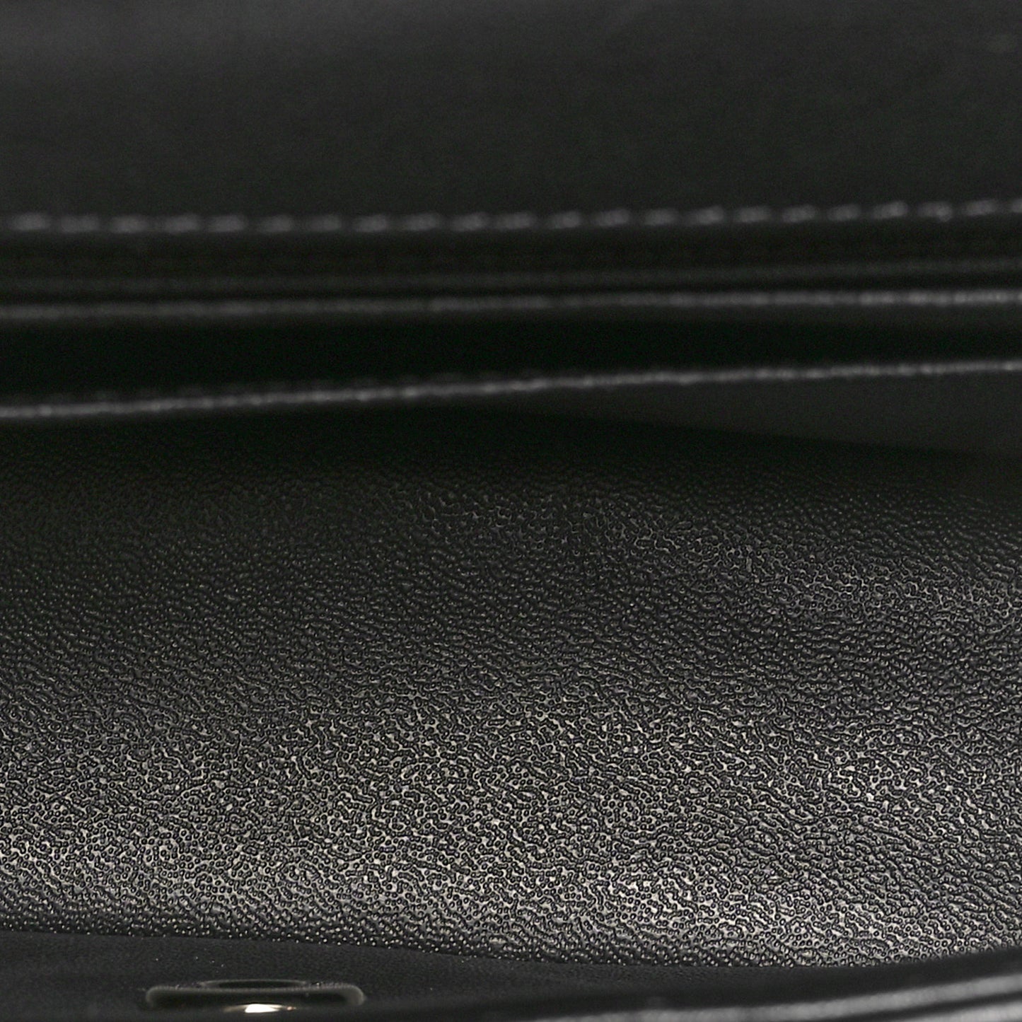 Lambskin Chevron Quilted Mini Rectangular Flap Black