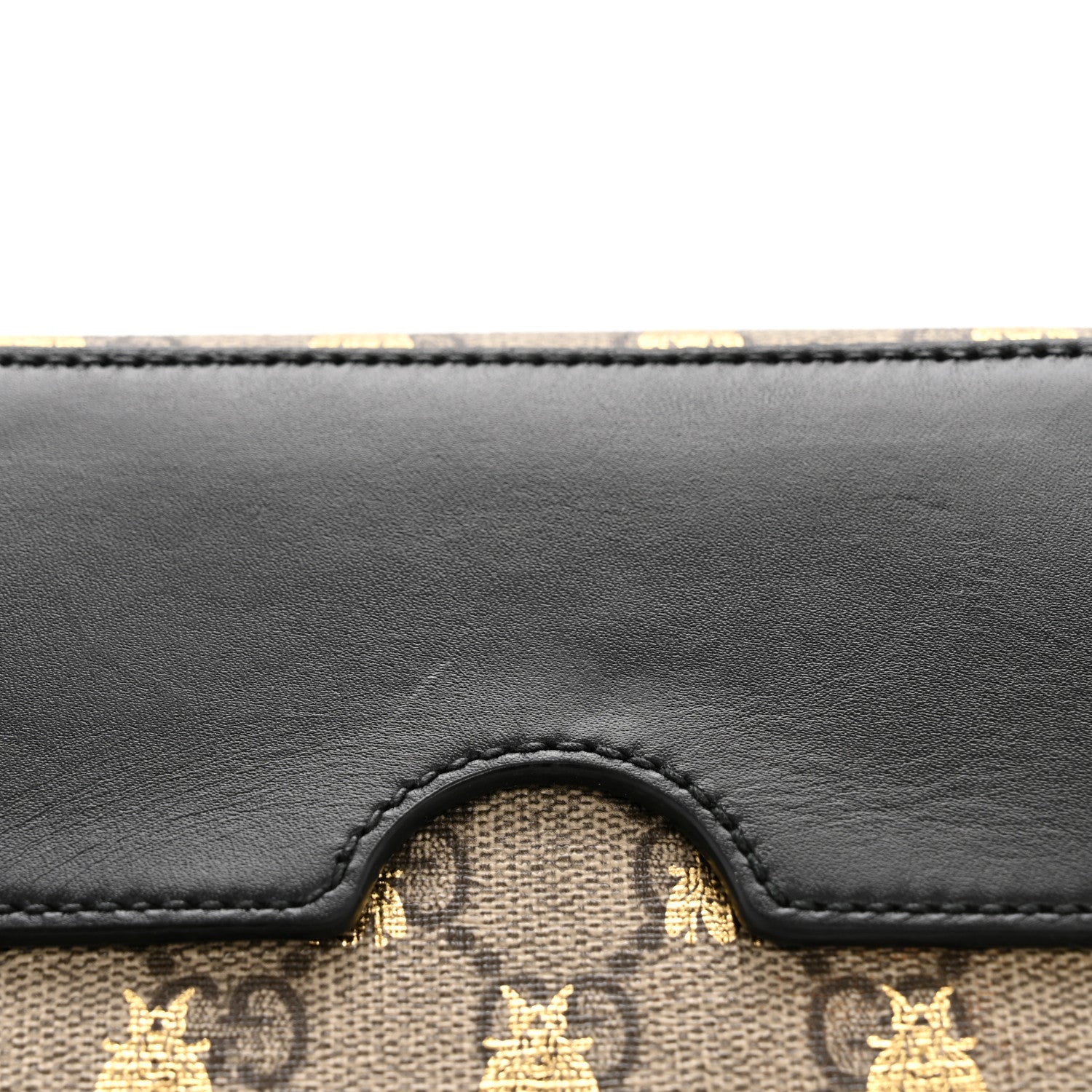 Gucci GG Supreme Monogram Bees Small Padlock Shoulder Bag Black