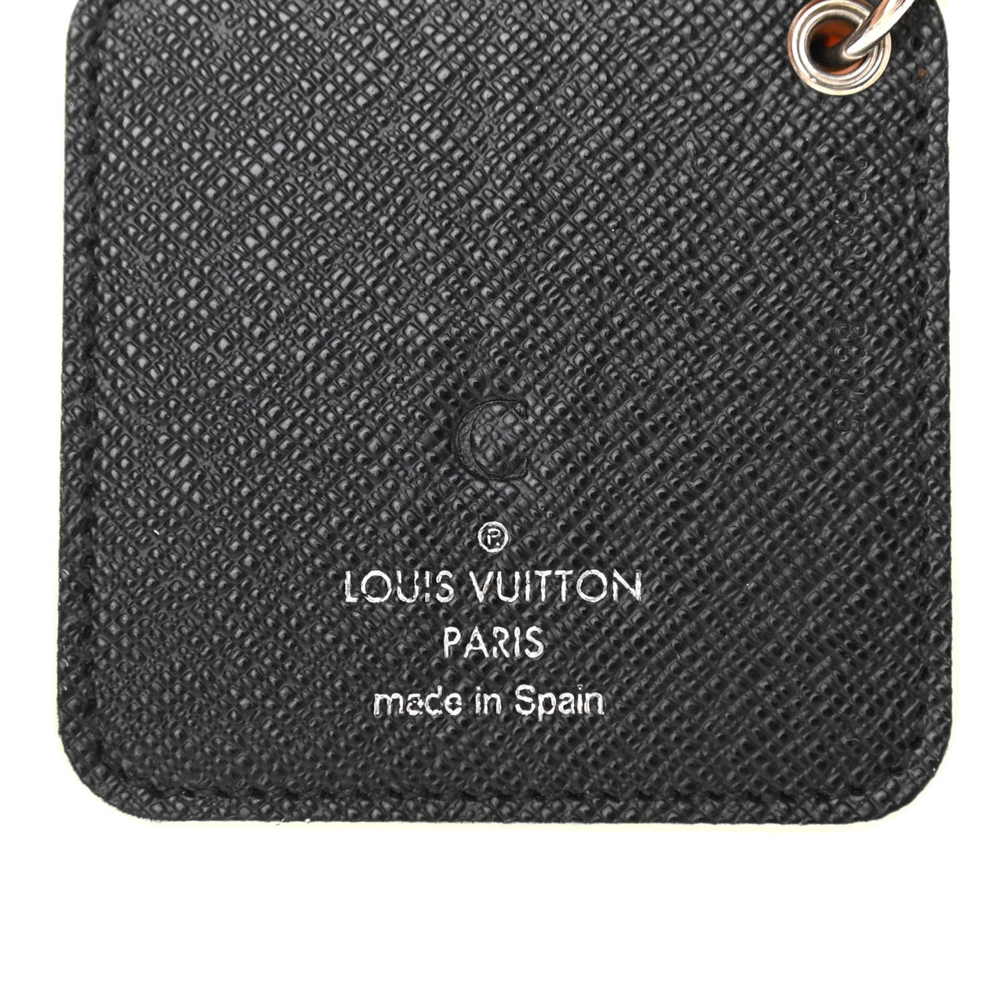 Damier Graphite Rope Bag Charm Key Ring White