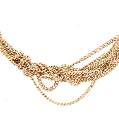 Saint Laurent Lou Lou Twisted Chains Necklace Gold 4 of 5