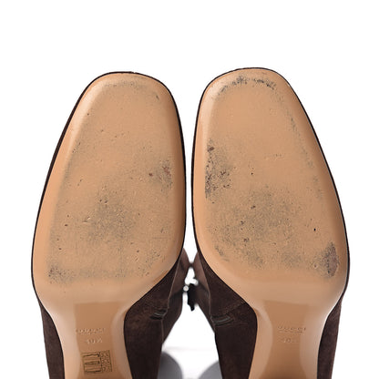 Gucci Suede Horsebit Knee High Boots 40.5 Brown 11 of 11