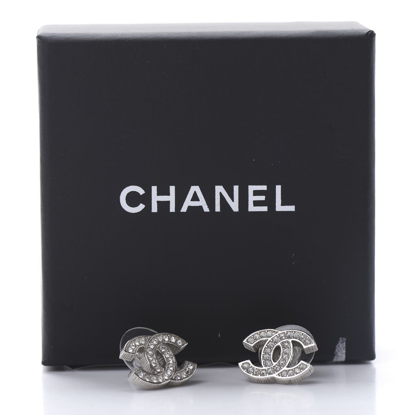 Crystal CC Earrings Silver