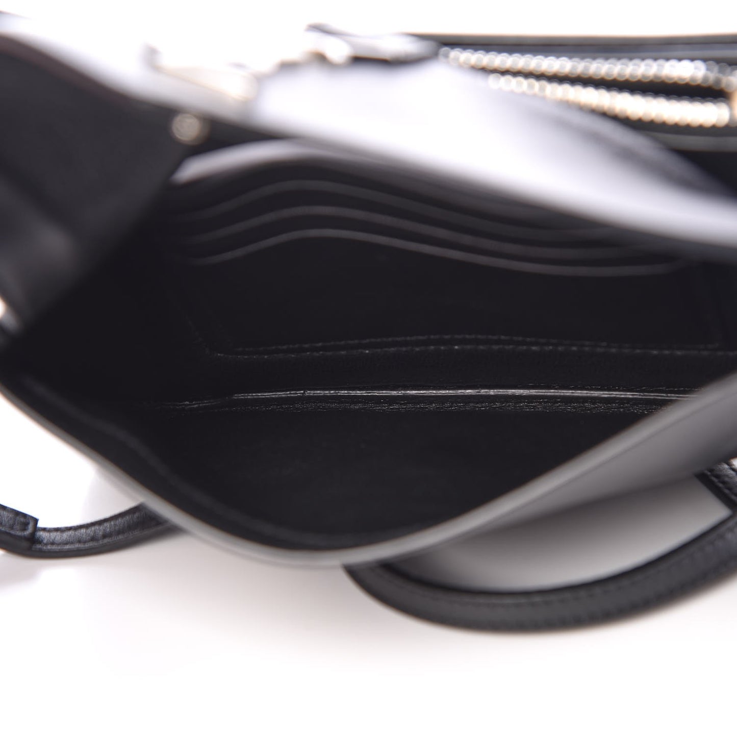 Calfskin Monogram Tri Pocket Crossbody Bag Black