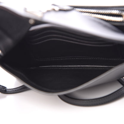 Saint Laurent Calfskin Monogram Tri Pocket Crossbody Bag Black 5 of 10