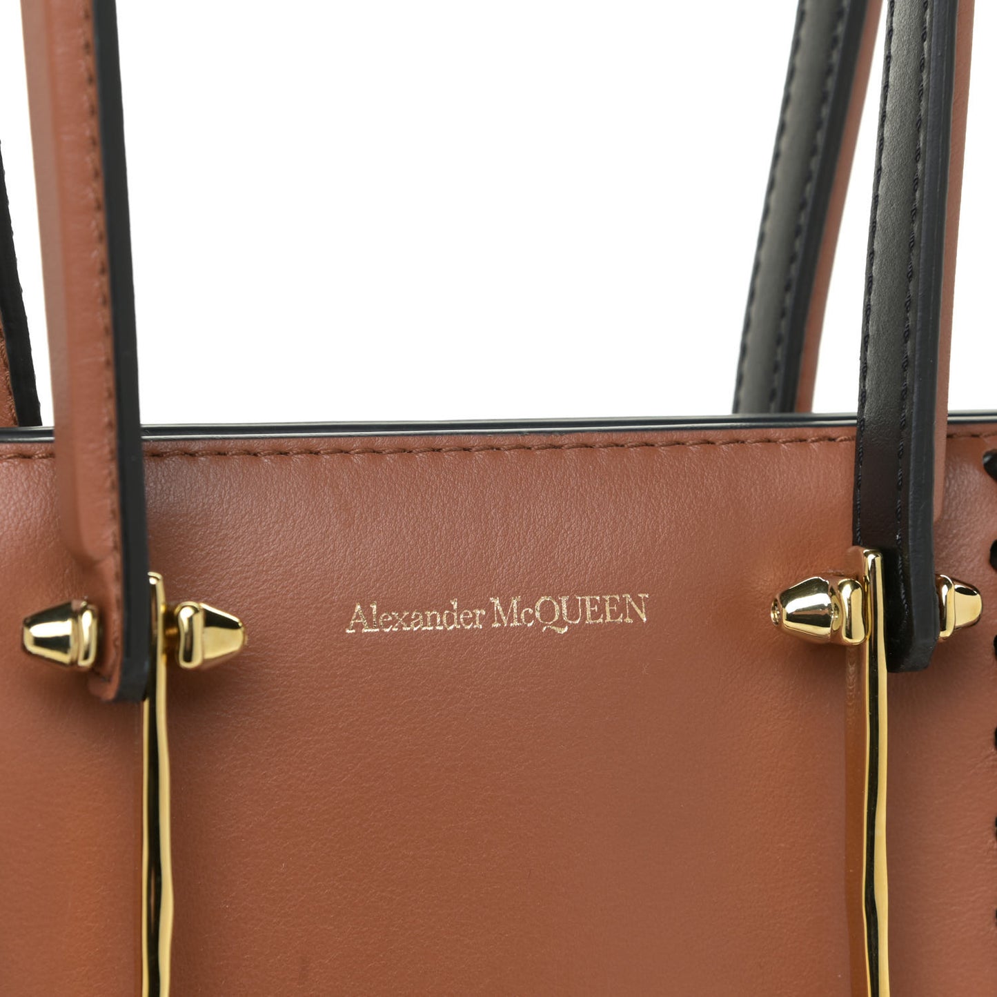 Calfskin The Tall Story Shoulder Bag Brown Black