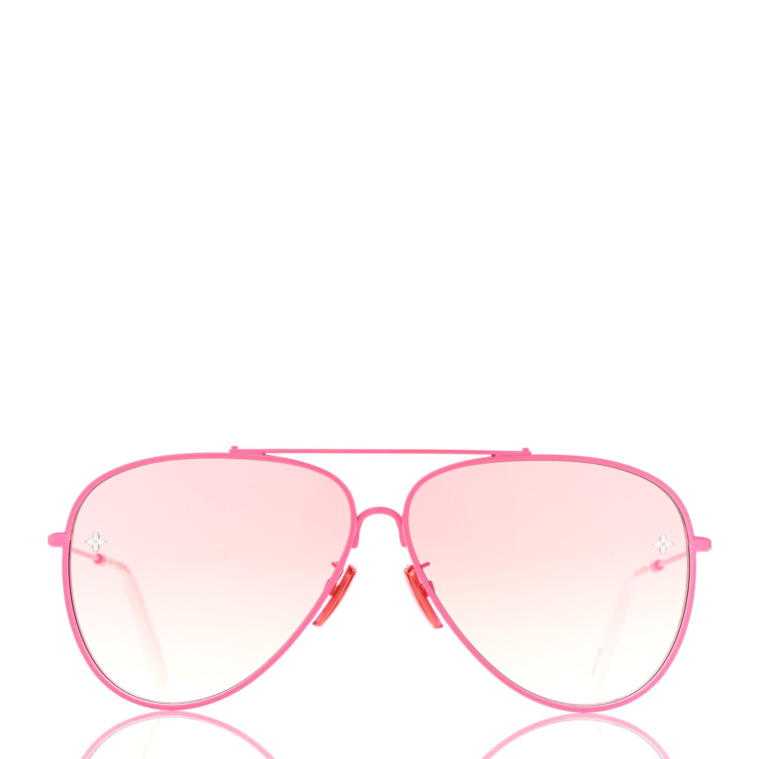 Louis Vuitton アビエイターサングラス ピンクレンズ Louis Vuitton LV Aviator Sunglasses Z1731U Pink 1155430 – FASHIONPHILE