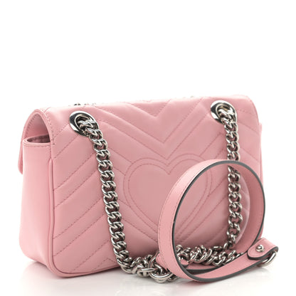 Gucci Calfskin Matelasse Mini GG Marmont Shoulder Bag Wild Rose 3 of 10