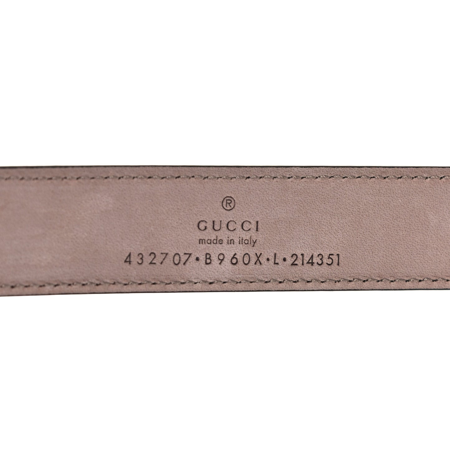 Calfskin Double G 20mm Kids Belt L Black