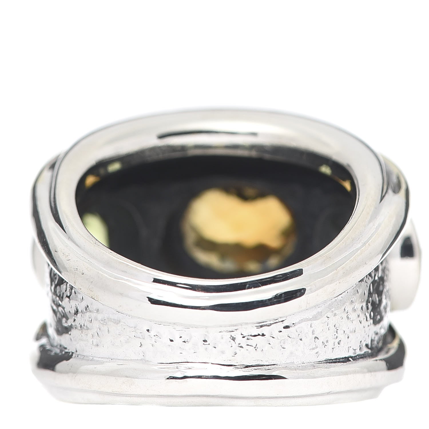 David Yurman Sterling Silver 14K Yellow Gold Citrine Peridot 17mm Renaissance Ring 52 6 4 of 8