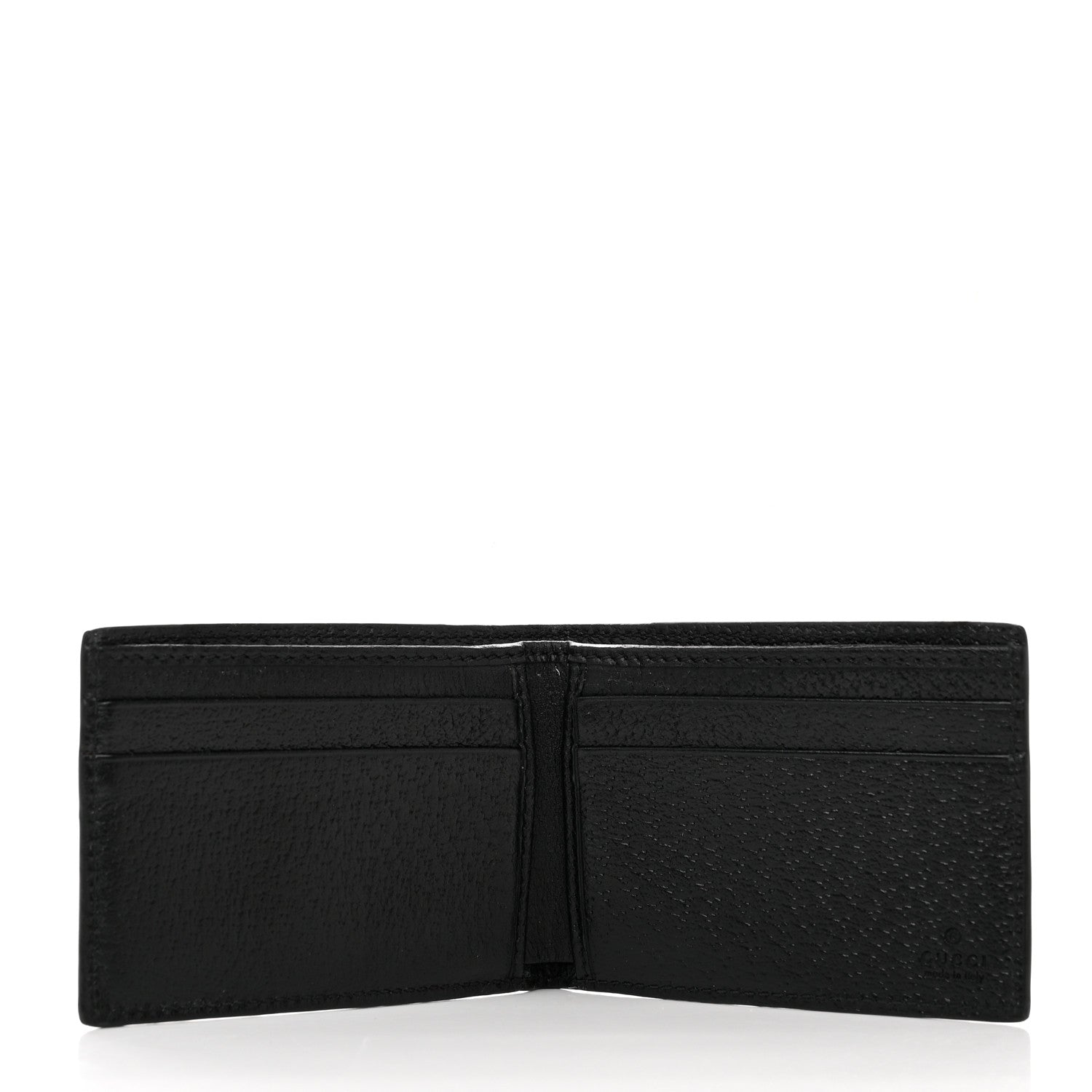 Gucci Calfskin Boar Effect GG Marmont Bi-Fold Wallet Black 4 of 5