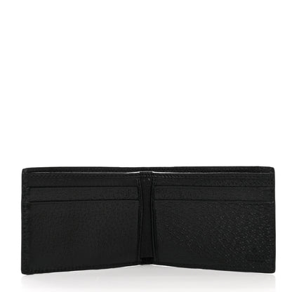 Gucci Calfskin Boar Effect GG Marmont Bi-Fold Wallet Black 4 of 5