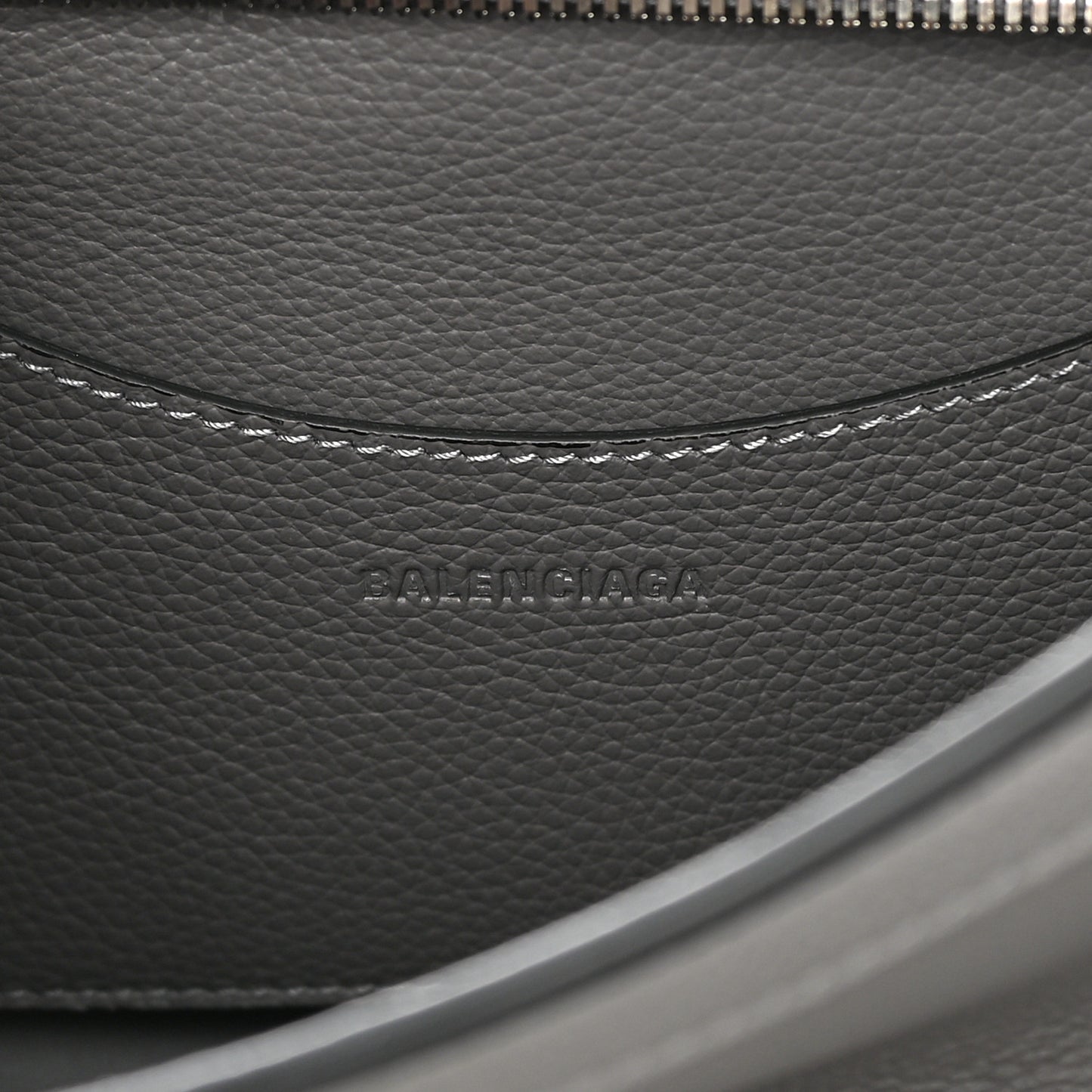 Grained Calfskin Neo Classic Silver Hardware S City Dark Grey