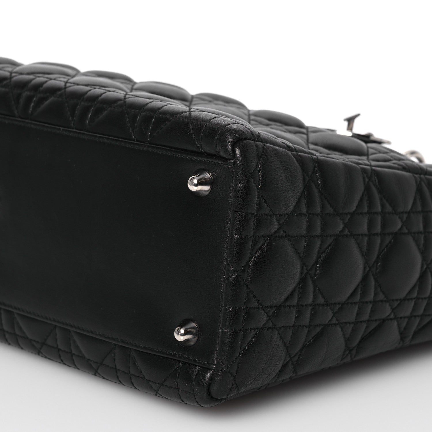 Christian Dior Lambskin Cannage Large Lady Dior Black 10 of 15