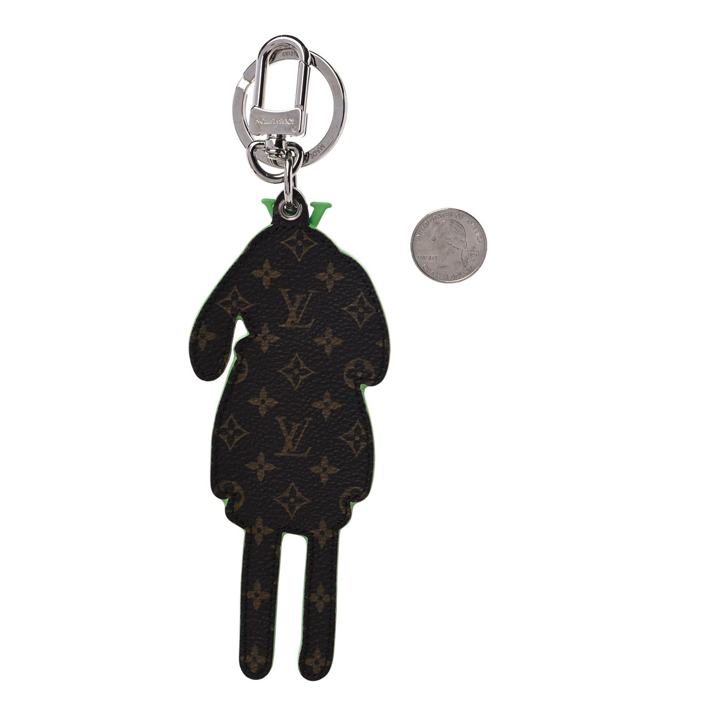Calfskin Embossed Monogram LV Friends Rabbit Key Holder