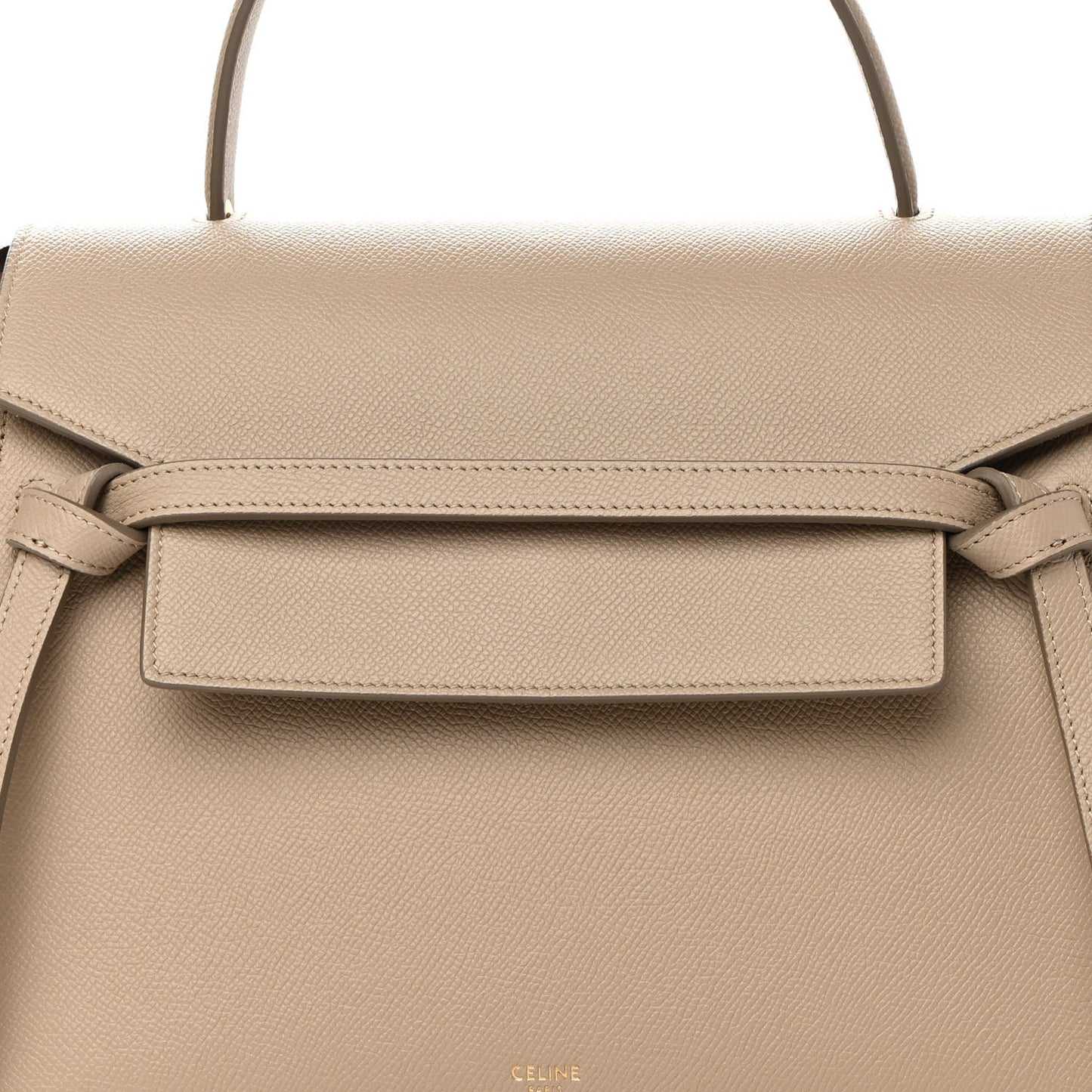 Grained Calfskin Mini Belt Bag Light Taupe