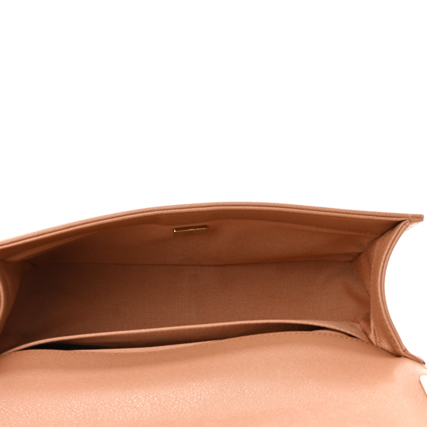 Caviar Quilted Medium Boy Flap Light Brown