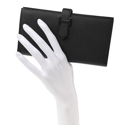 Hermes Epsom Monochrome Bearn Gusset Wallet Black 2 of 8