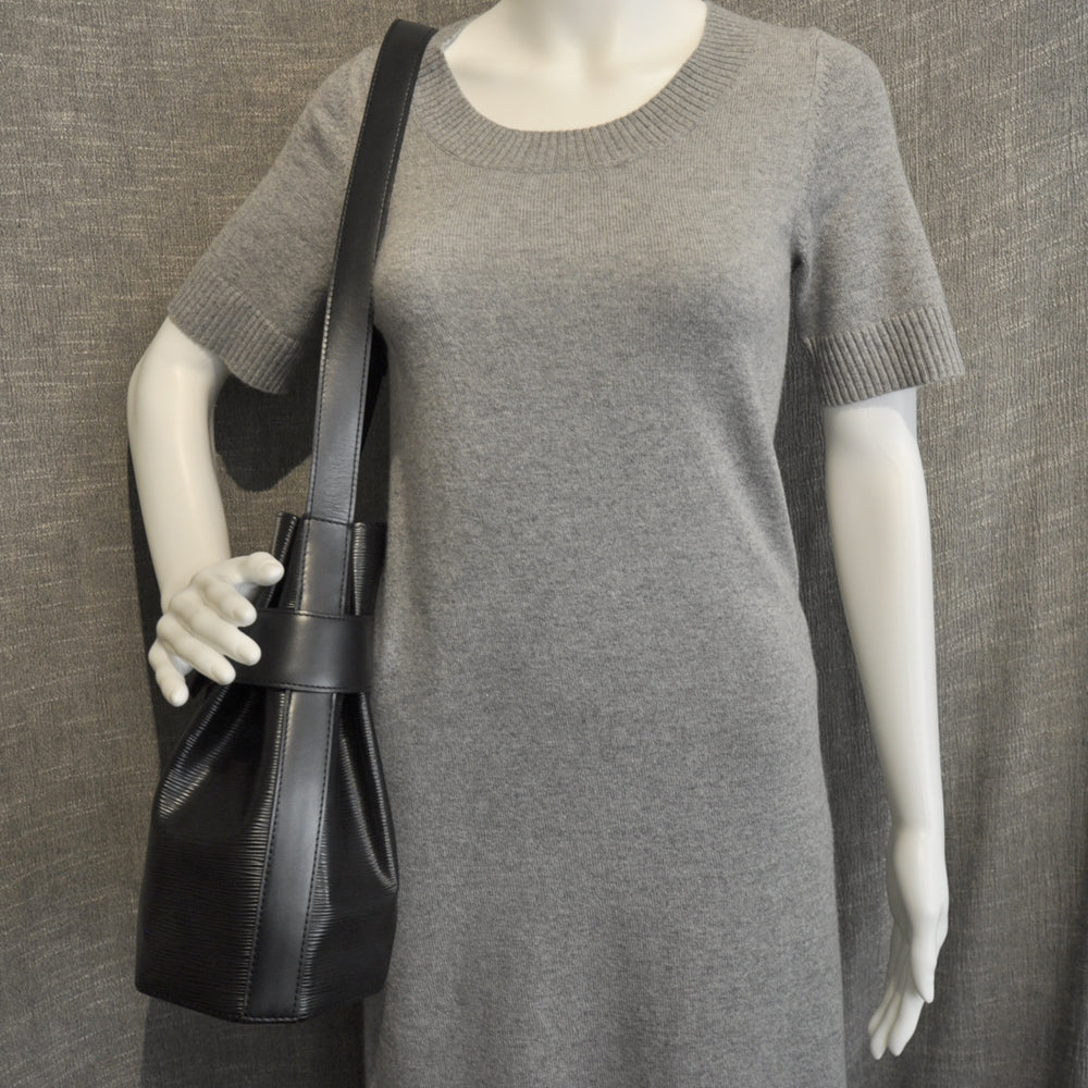 Louis Vuitton Epi Sac D'epaule Black 3 of 9