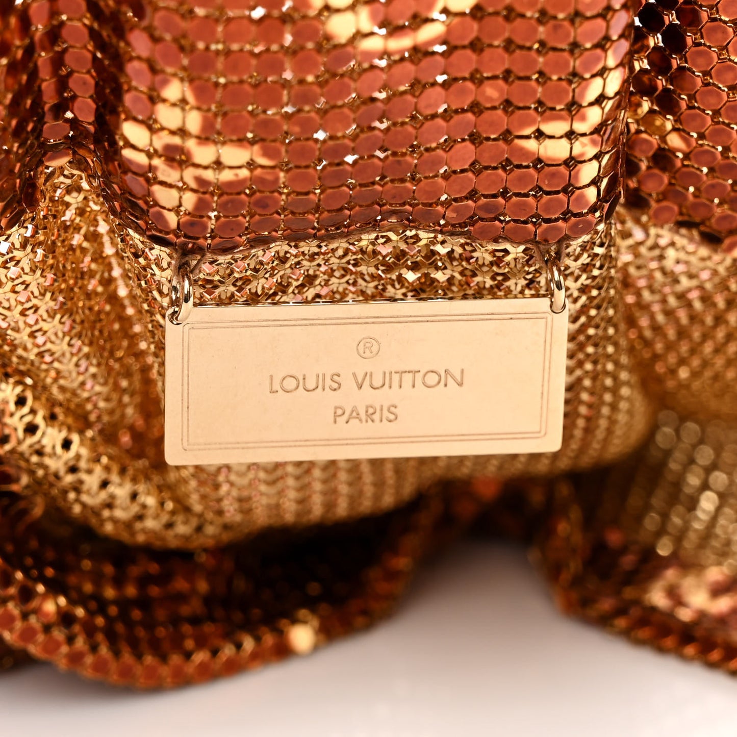 Monogram Mesh Metal Frances Gold