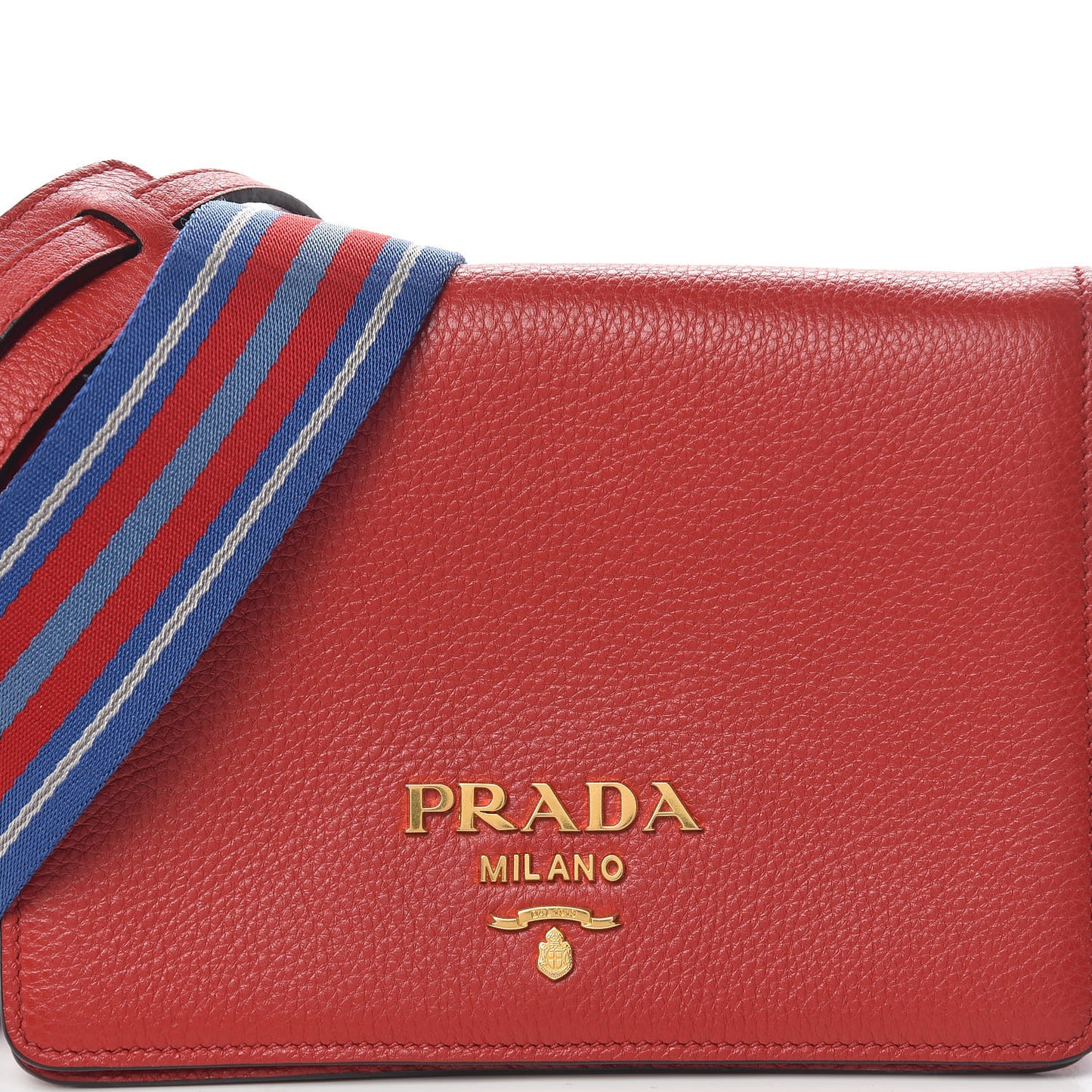 Vitello Daino Flap Crossbody Rosso