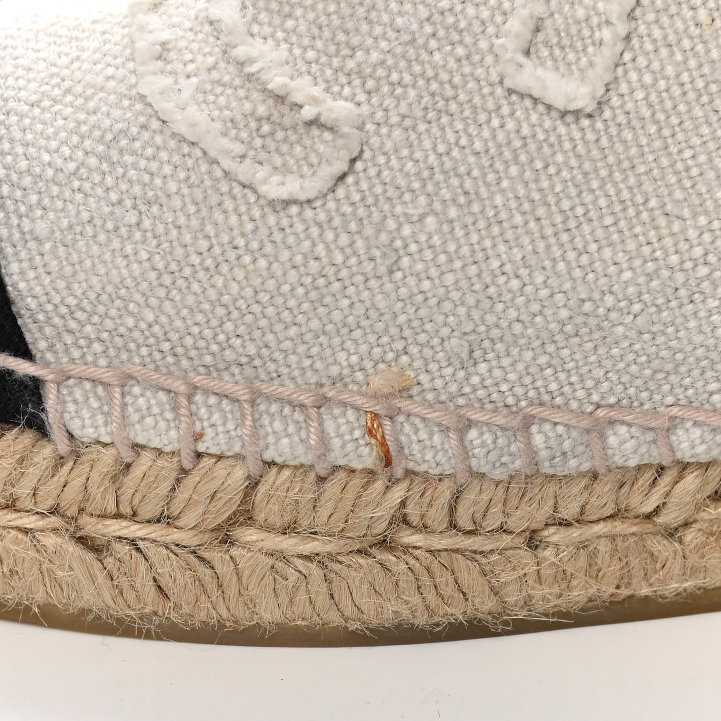 Linen CC Espadrilles 41 Beige Black