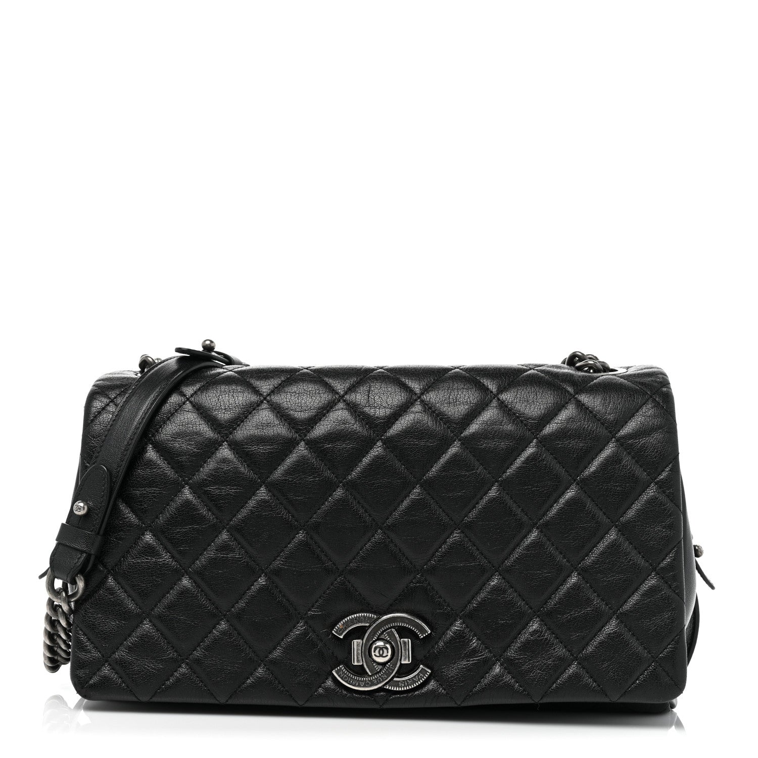 Chanel Goatskin Quilted Large City Rock Flap Black 1 of 10
