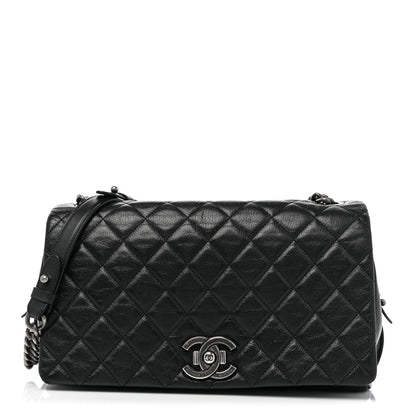 Chanel Goatskin Quilted Large City Rock Flap Black 1 of 10