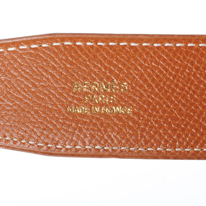 Hermes Courchevel Reversible Constance 32mm H Belt Navy Gold 75 5 of 6