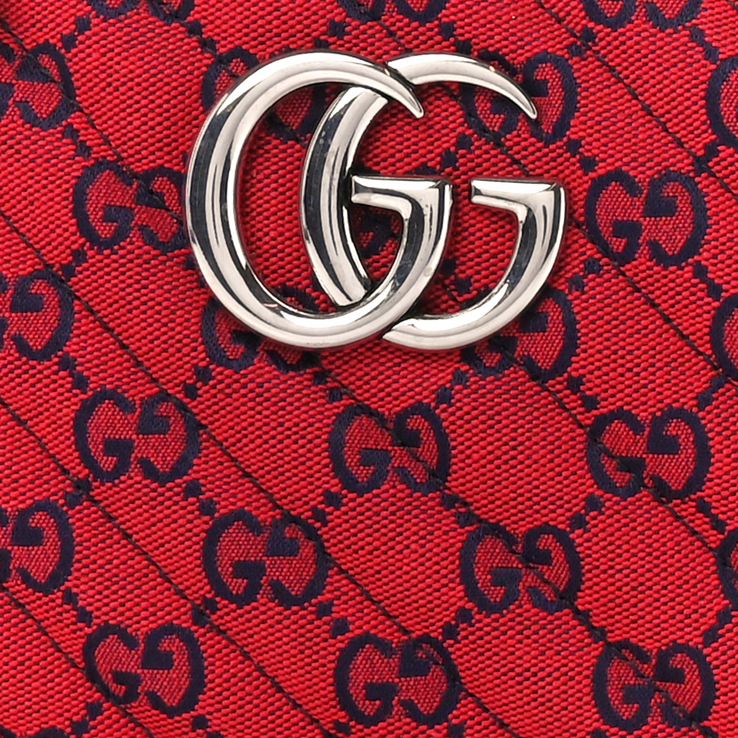 Gucci Monogram Multicolor Matelasse Diagonal Small GG Marmont Chain Shoulder Bag Red Blue Yellow Green Pink 9 of 11