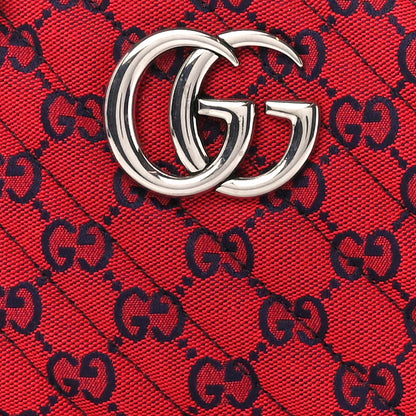 Gucci Monogram Multicolor Matelasse Diagonal Small GG Marmont Chain Shoulder Bag Red Blue Yellow Green Pink 9 of 11
