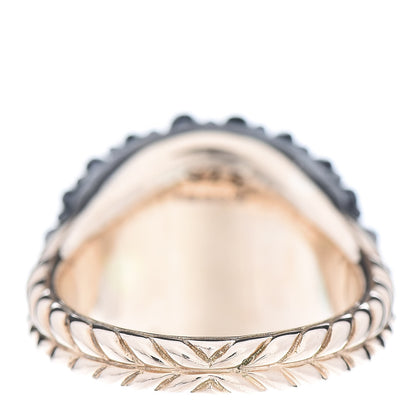 David Yurman Sterling Silver 18K Rose Gold Hematite Berries Pinky Ring 49 5 4 of 8