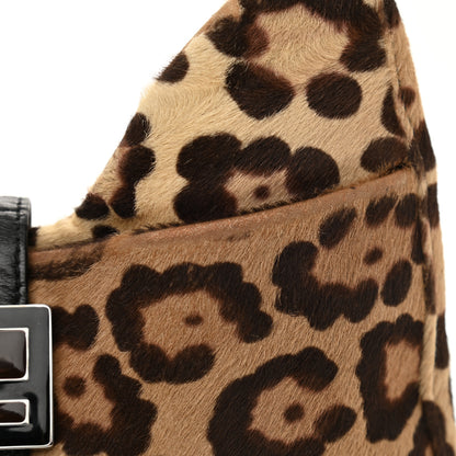 Fendi Calf Hair Leopard Print Shoulder Bag Brown Black 17 of 19