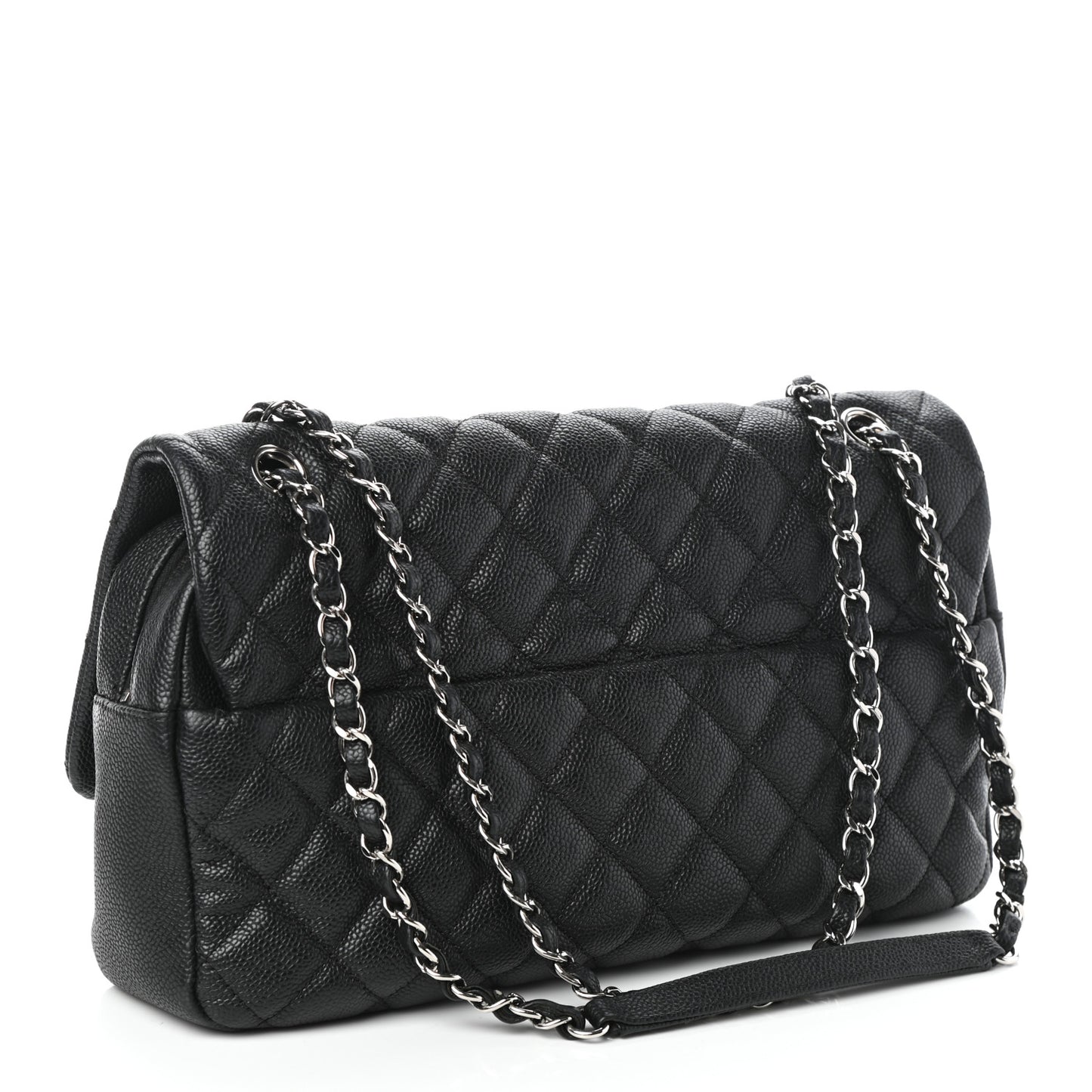 Caviar Quilted Jumbo Easy Flap Black