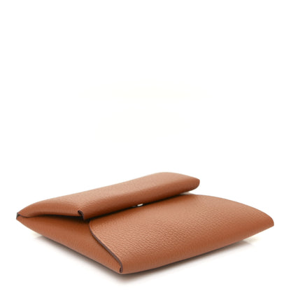 Hermes Evercolor Bastia Verso Coin Purse Gold Beige De Weimar 4 of 10