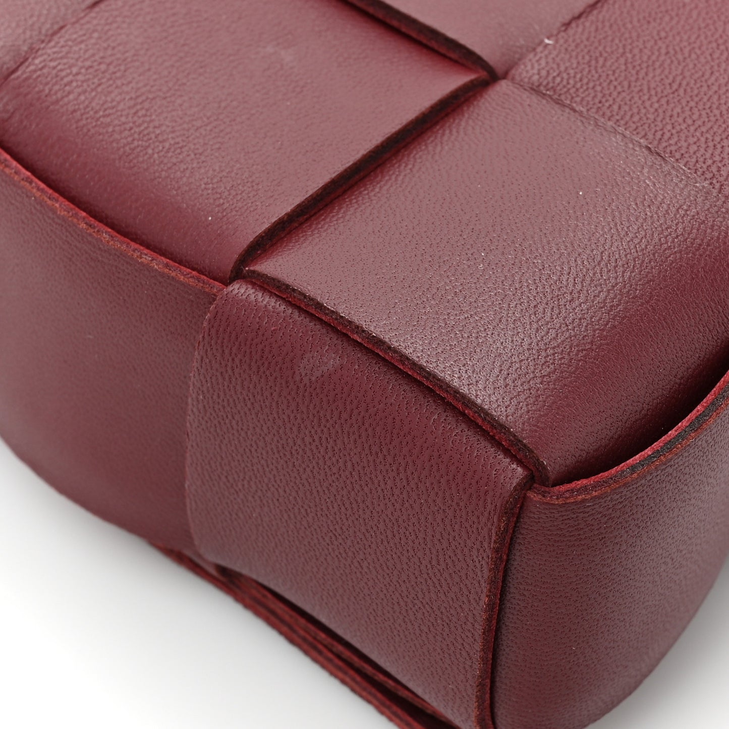Lambskin Maxi Intrecciato Cassette Crossbody Bag Bordeaux
