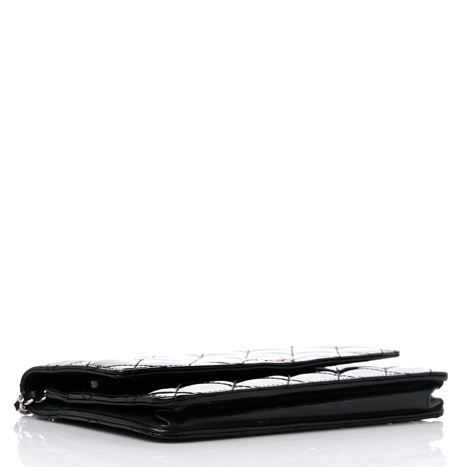 Chanel Patent Quilted Brilliant Wallet On Chain WOC Black 4 of 12