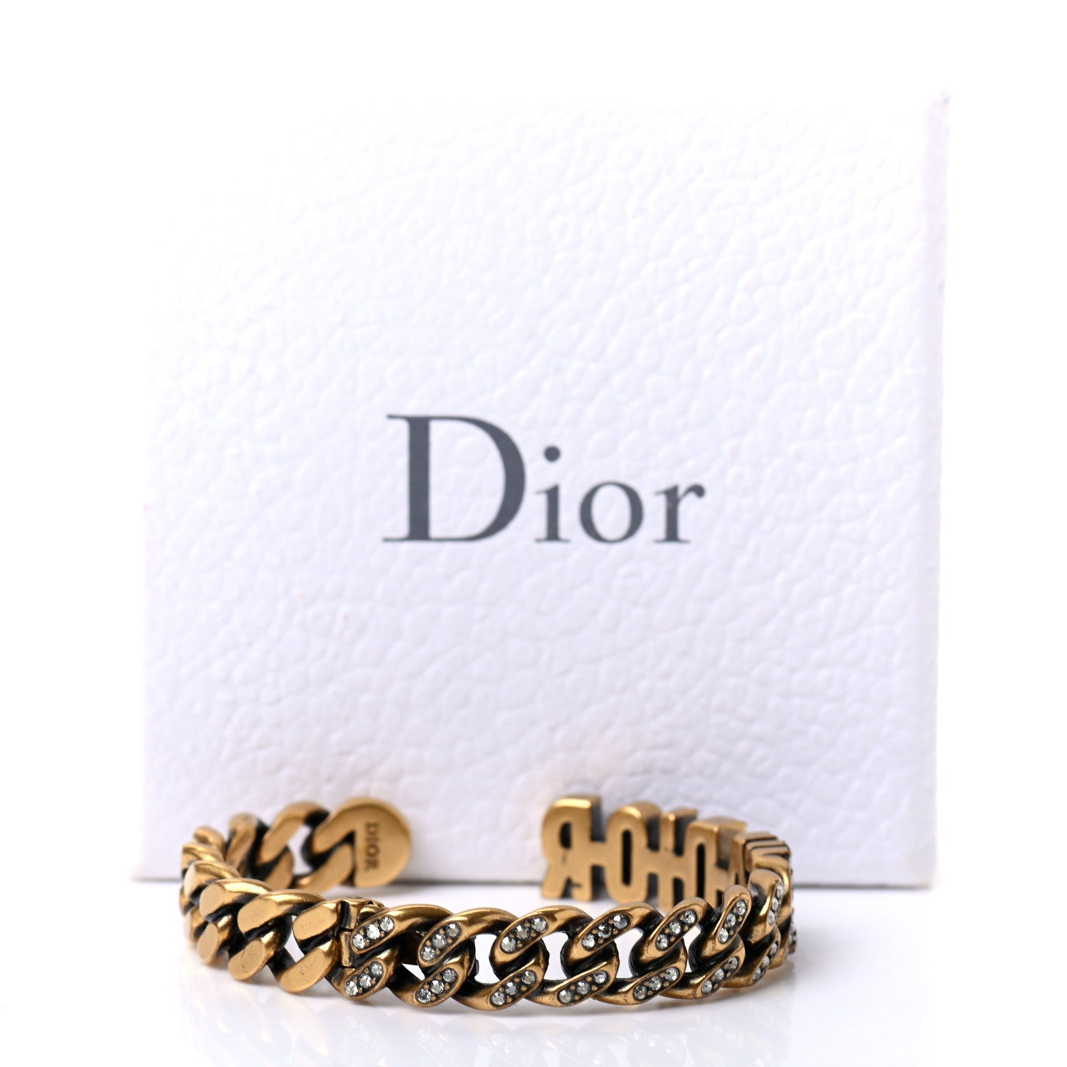 Christian Dior Metal Crystal J'Adior Chain Bracelet Gold 6 of 6