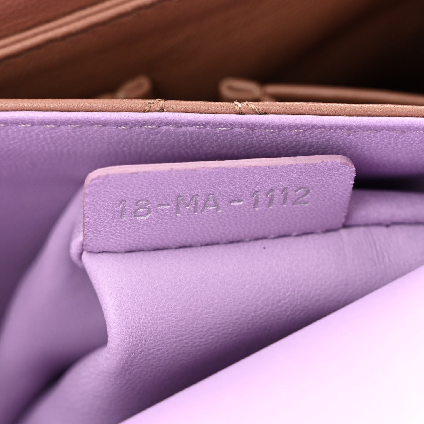 Lambskin Cannage Medium Miss Dior Flap Lilac