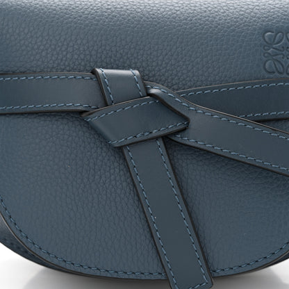 Loewe Grained Calfskin Mini Gate Crossbody Bag Steel Blue 8 of 10