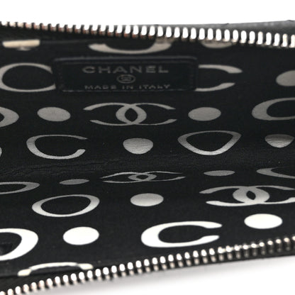 Chanel Caviar Quilted CC Logo Zip Around Card Holder Black 5 of 10